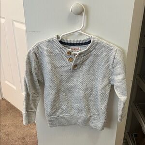 Cat & Jack Light Gray Textured Kids Sweater